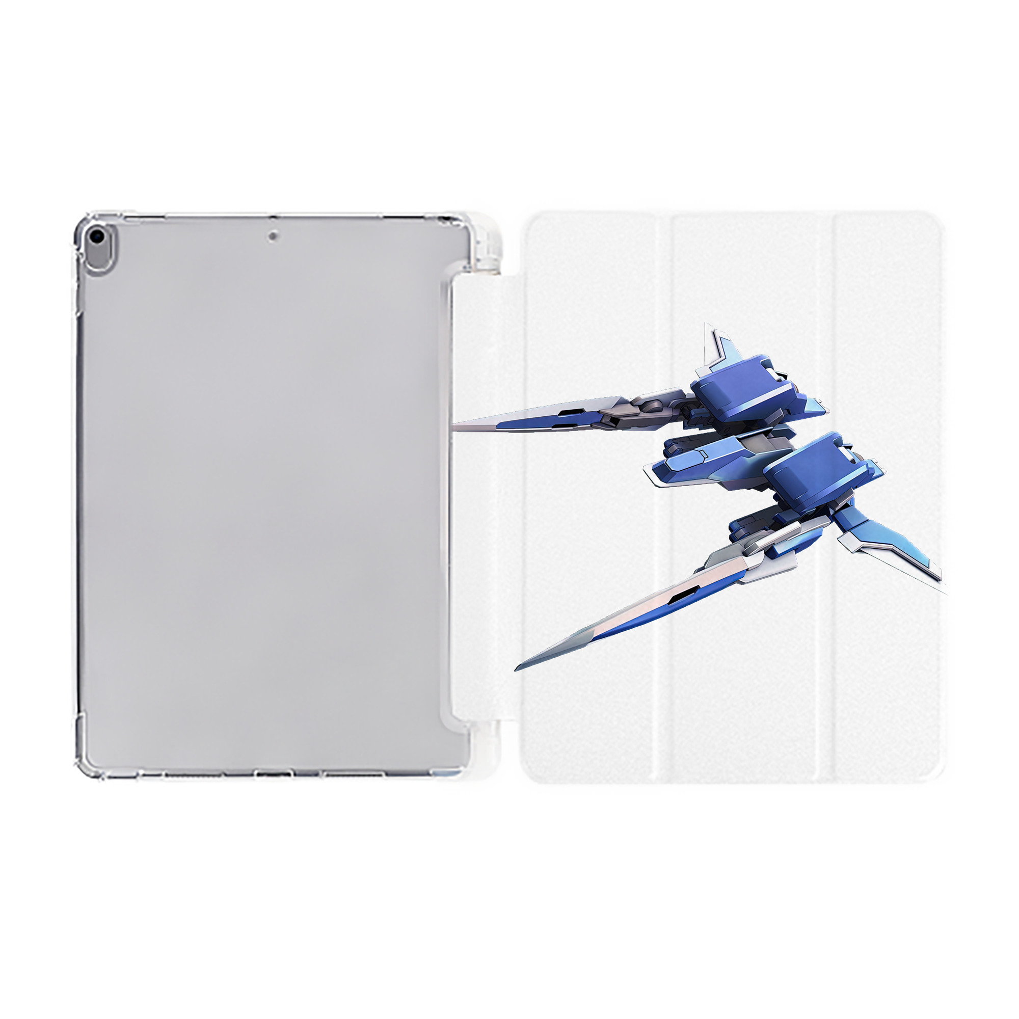 （画像用） 機動戦士ガンダム Mobile Suit Gundam IPad ケース ペン収納付き 三つ折りスタンド PUレザー×シリコン 対応機種9.5/10.5/10.9インチ